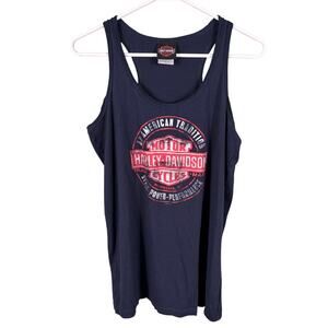 Harley Davidson Bravado Tank Women's Large Oconomowoc Wisconsin Biker Motorcycle